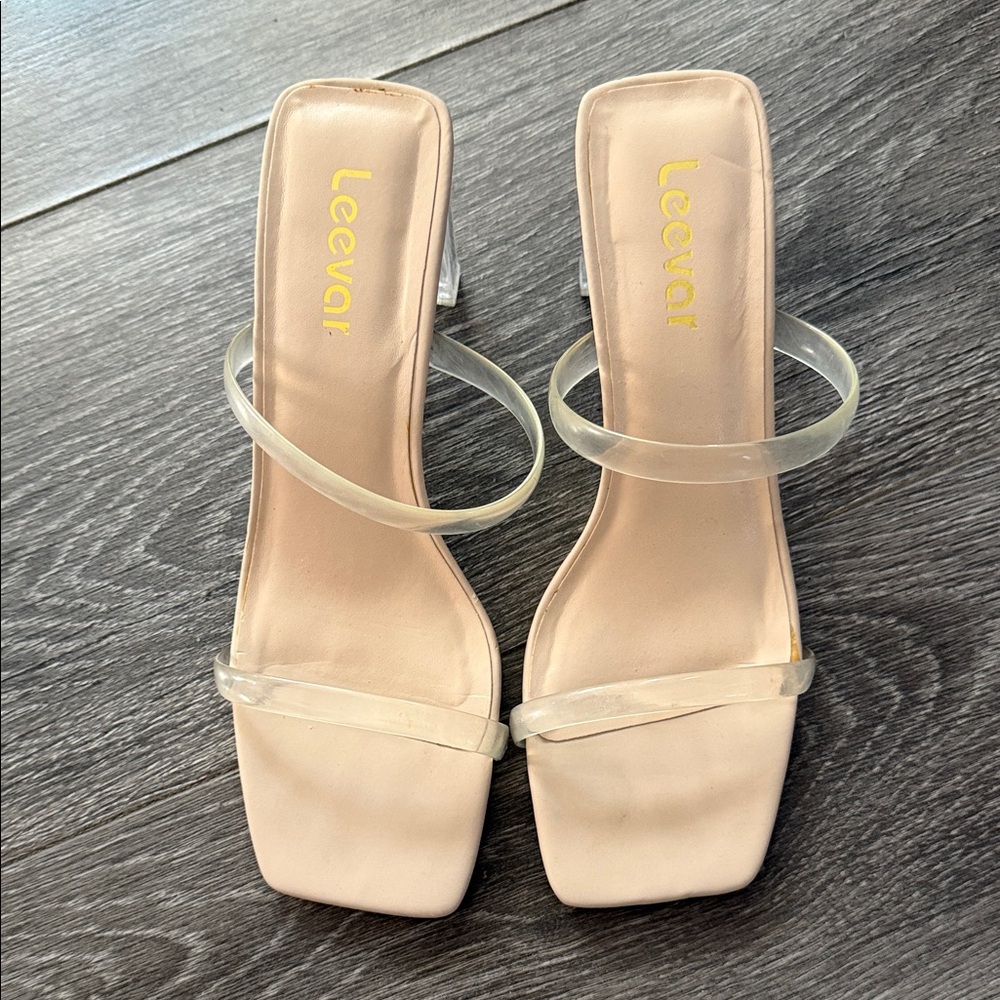 Chic Transparent Strap Block Heels - image 2